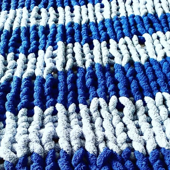 Chenille chunky yarn blanket price depending on size u like